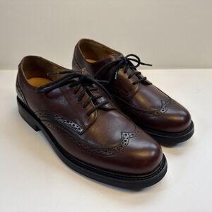 Dockers Mens 8M Oxblood Burgundy Leather Wingtip Brogue Dress Shoes EUC